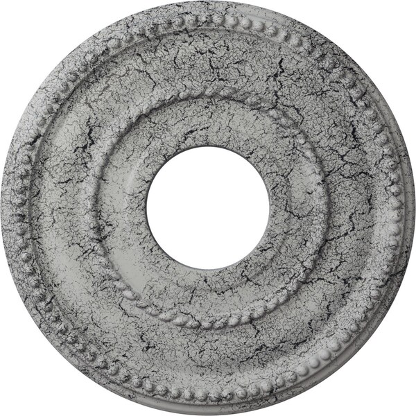 Ekena Millwork Valeriano Medallion (Canopies up to 6 1/4"), 12 1/8"OD x 3 5/8"ID x 3/4"P, Ultra Pure White Crackle CM12VAUWC - main